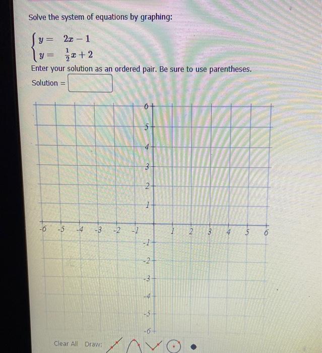 Solved Solve the system of equations by graphing: - Sy= 20-1 | Chegg.com