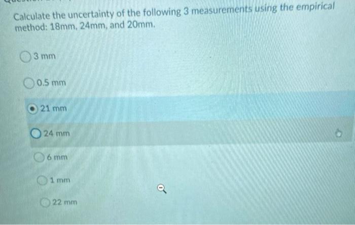 Solved Calculate the uncertainty of the following 3 | Chegg.com