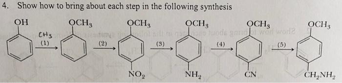 Solved 4. Show how to bring about each step in the following | Chegg.com