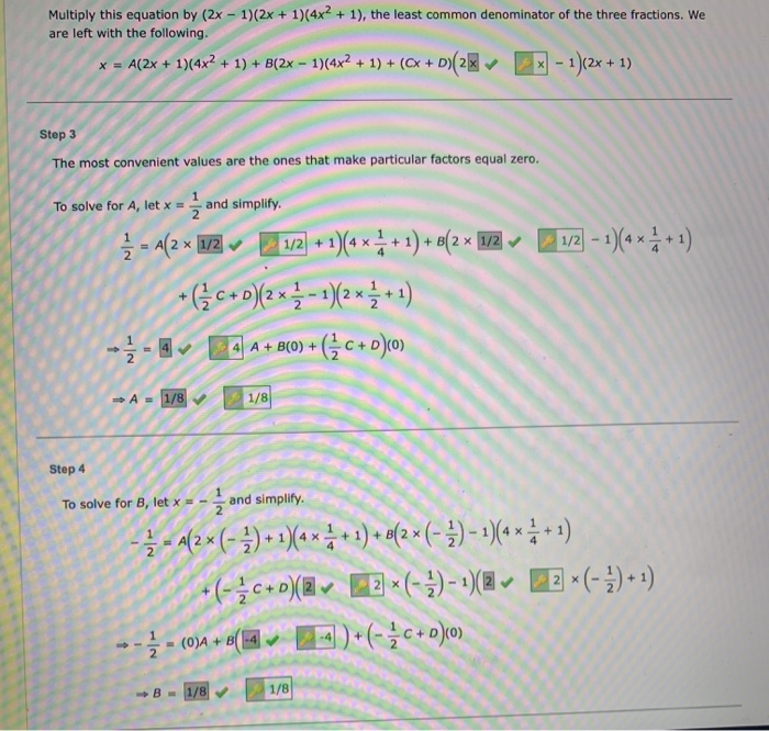 Solved Step 6 To Solve For C Let X 1 And Use A 1 B Chegg Com