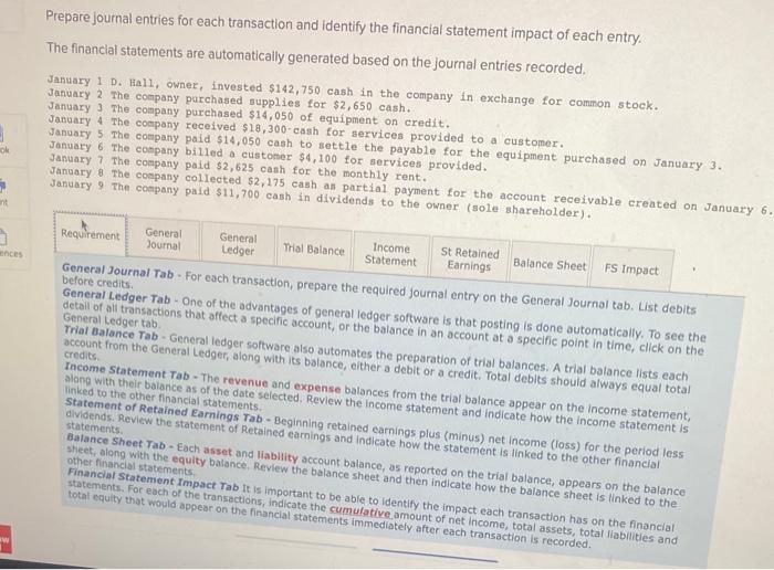 Solved Prepare journal entries for each transaction and