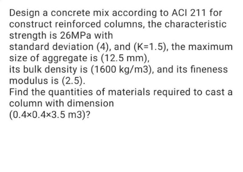 Steps Behind ACI 211 Mix Design Method, 47 OFF