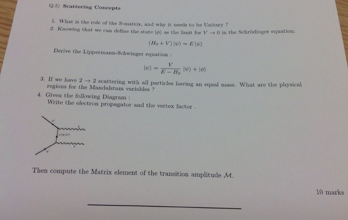 Solved Q.5) Scattering Concepts 1. What is the role of the | Chegg.com
