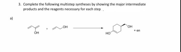 Solved complete the following multistep synthese by showing | Chegg.com