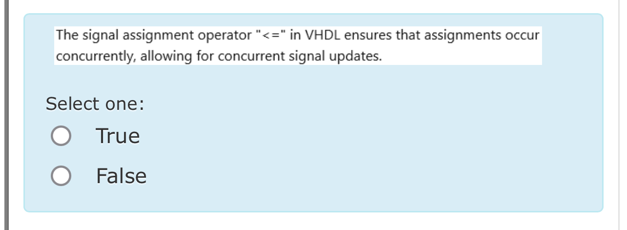 assignment operator vhdl