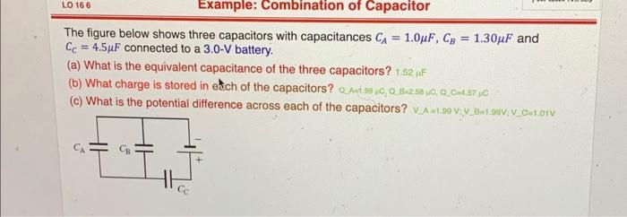 Solved The Figure Below Shows Three Capacitors With | Chegg.com