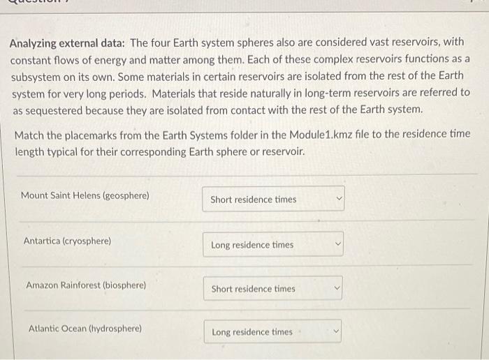 Solved Is this right or is the answer short residence