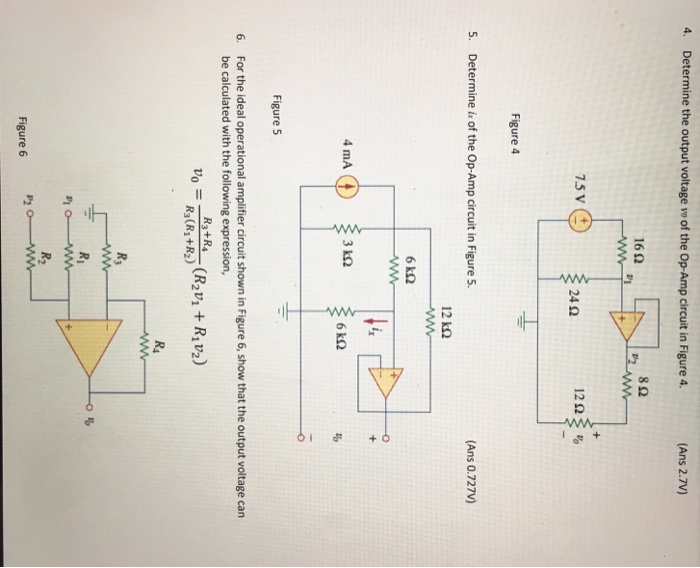 Solved 4. Determine The Output Voltage Vo Of The Op-Amp | Chegg.com