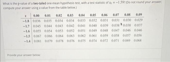 Solved What Is The P-value Of A Two-tailed One-mean | Chegg.com