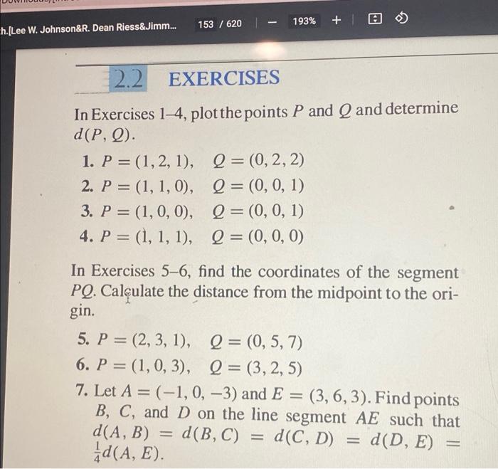 Solved 153 / 620 193% + h. [Lee W. Johnson&R. Dean | Chegg.com