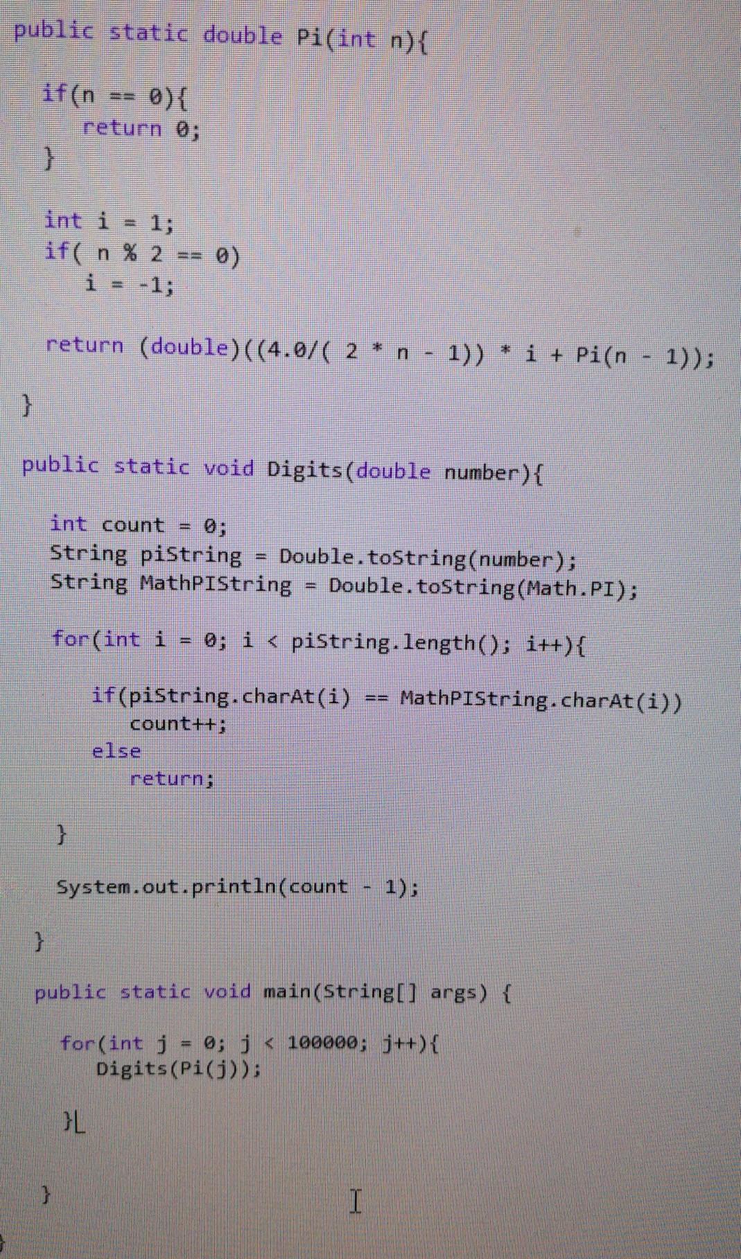 Solved my code is in Java, I'm trying to compare the first | Chegg.com