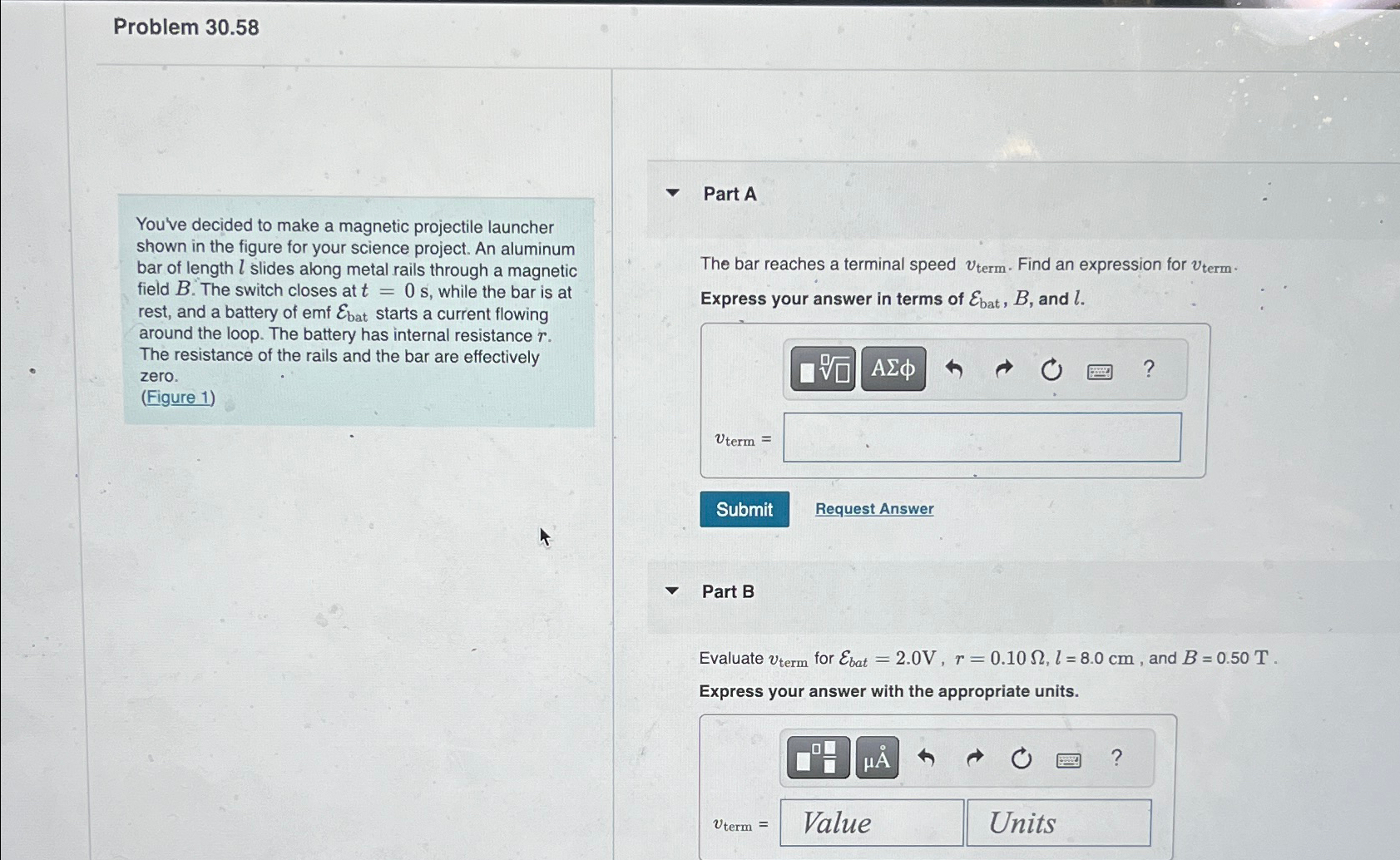 Solved Problem 30.58You've decided to make a magnetic | Chegg.com