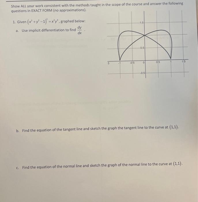 Solved show work, explain steps, and answer all parts of | Chegg.com