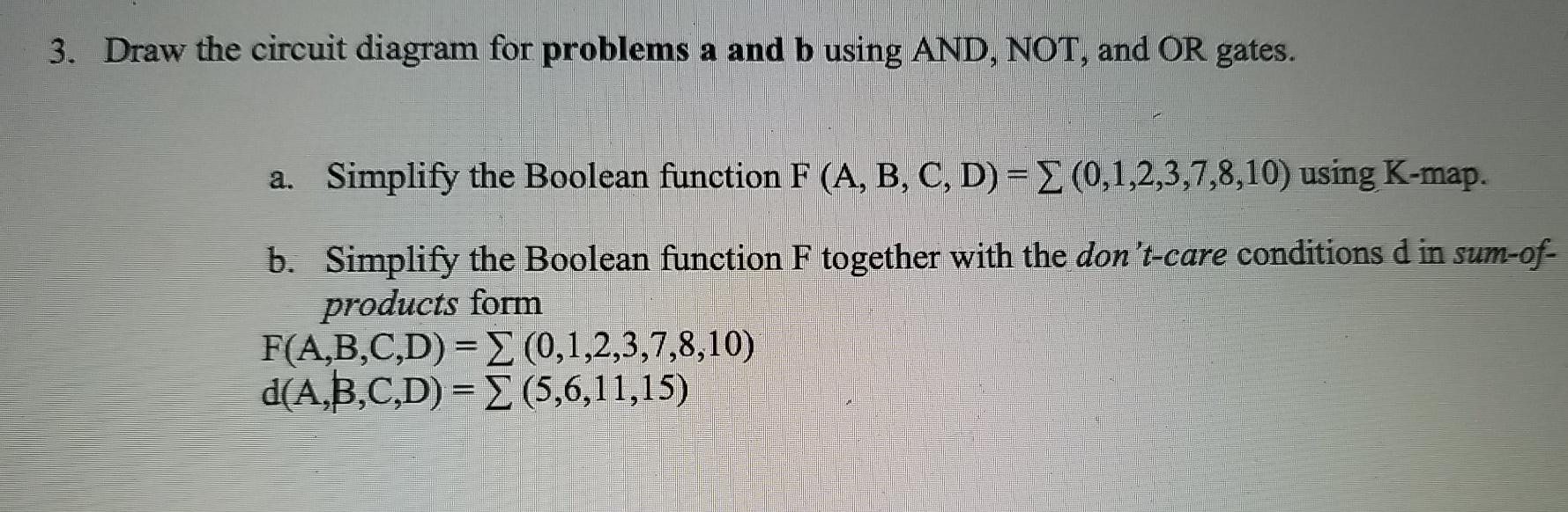 Solved 3. Draw the circuit diagram for problems a and b | Chegg.com