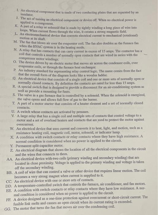 What is the Letters on a Hvac Contactor  