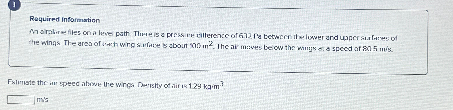 Solved !Required InformationAn Airplane Flies On A Level | Chegg.com