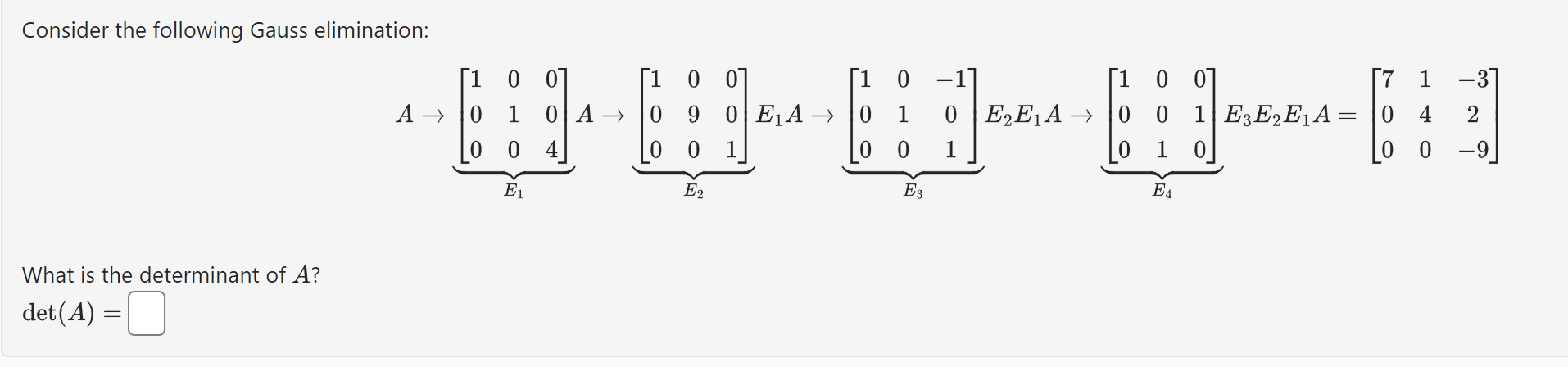 Solved Consider the following Gauss | Chegg.com