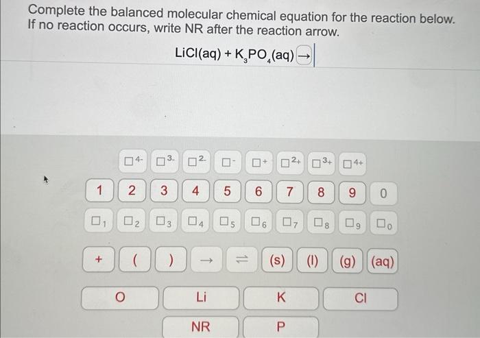 Solved Write The Balanced Complete Ionic Equation For The 4496