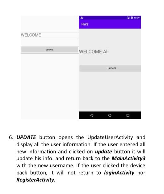 Design and implement the following android app: | Chegg.com