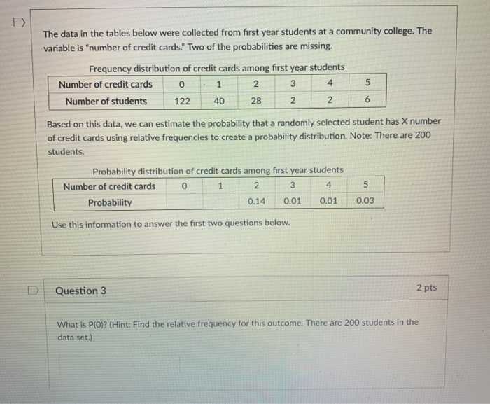 Solved he data in the table below are the result of a