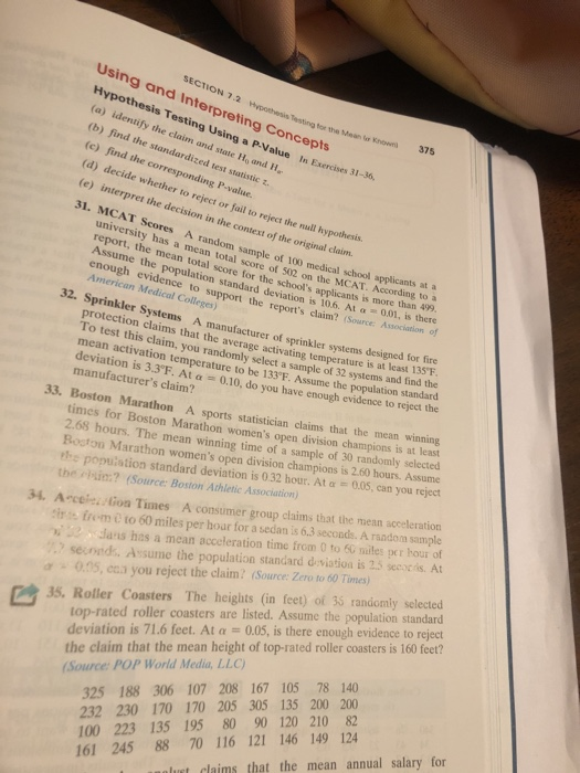 Solved Using and Interpreting Concepts SECTION 7.2 | Chegg.com