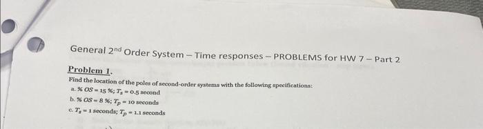 Solved Problem 1. Find the location of the poles of | Chegg.com