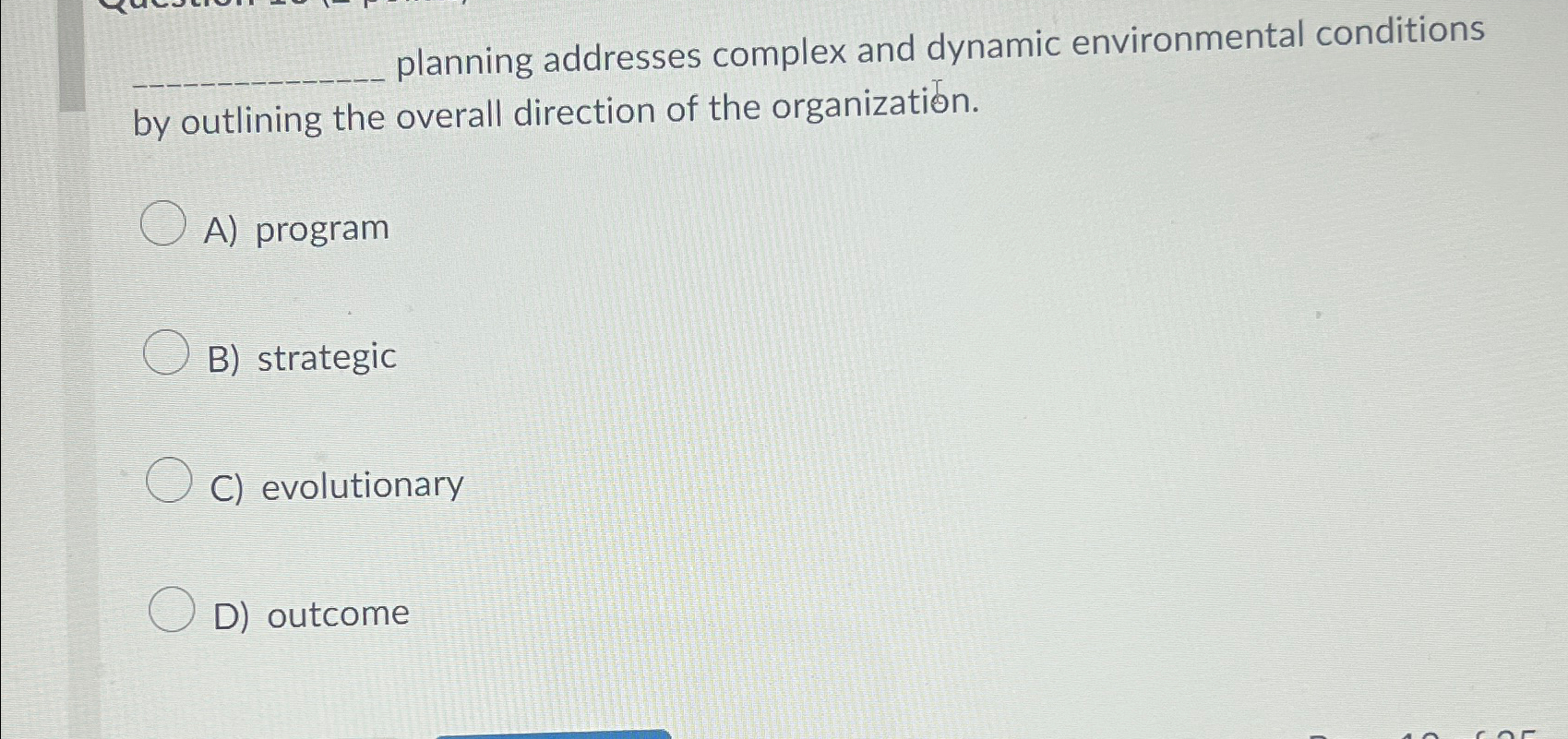 Solved q, ﻿planning addresses complex and dynamic | Chegg.com