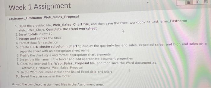 Solved Week 1 Assignment | Chegg.com