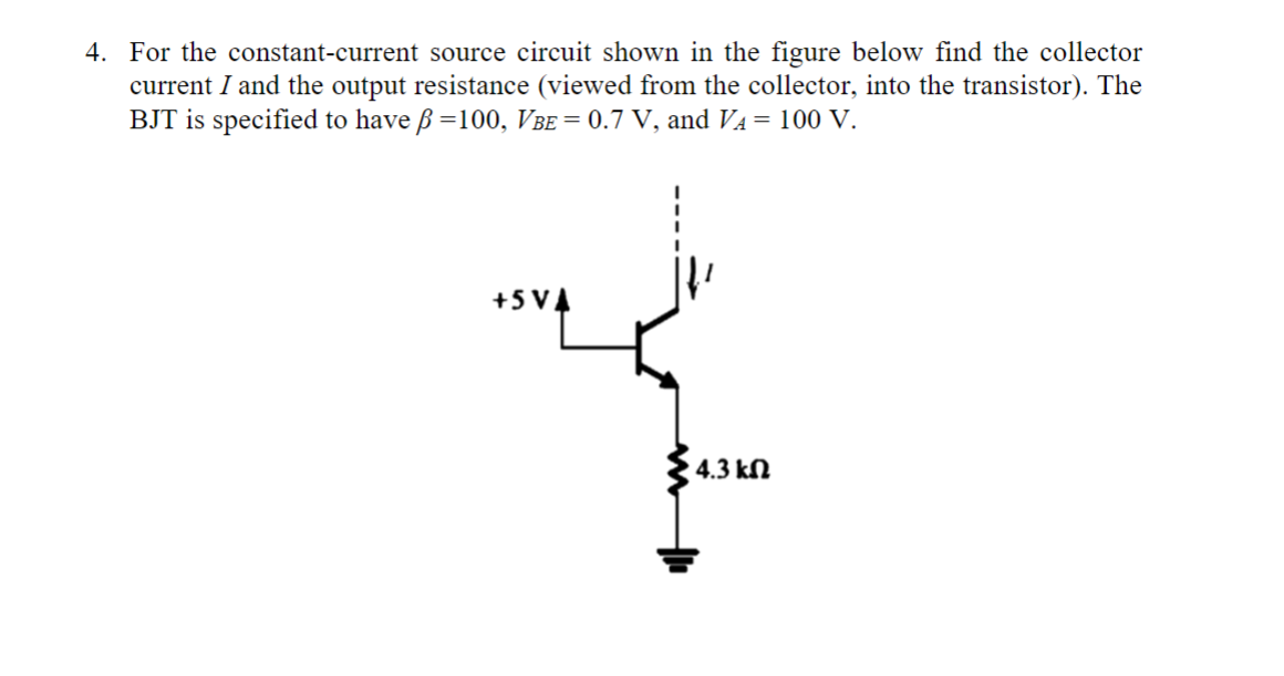 For the constantcurrent source circuit shown in ﻿the