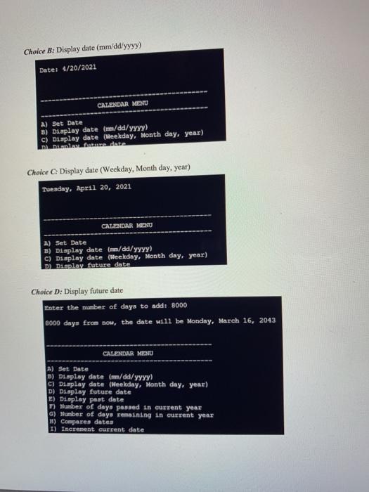 Solved Date Class Project In this project, you should design | Chegg.com