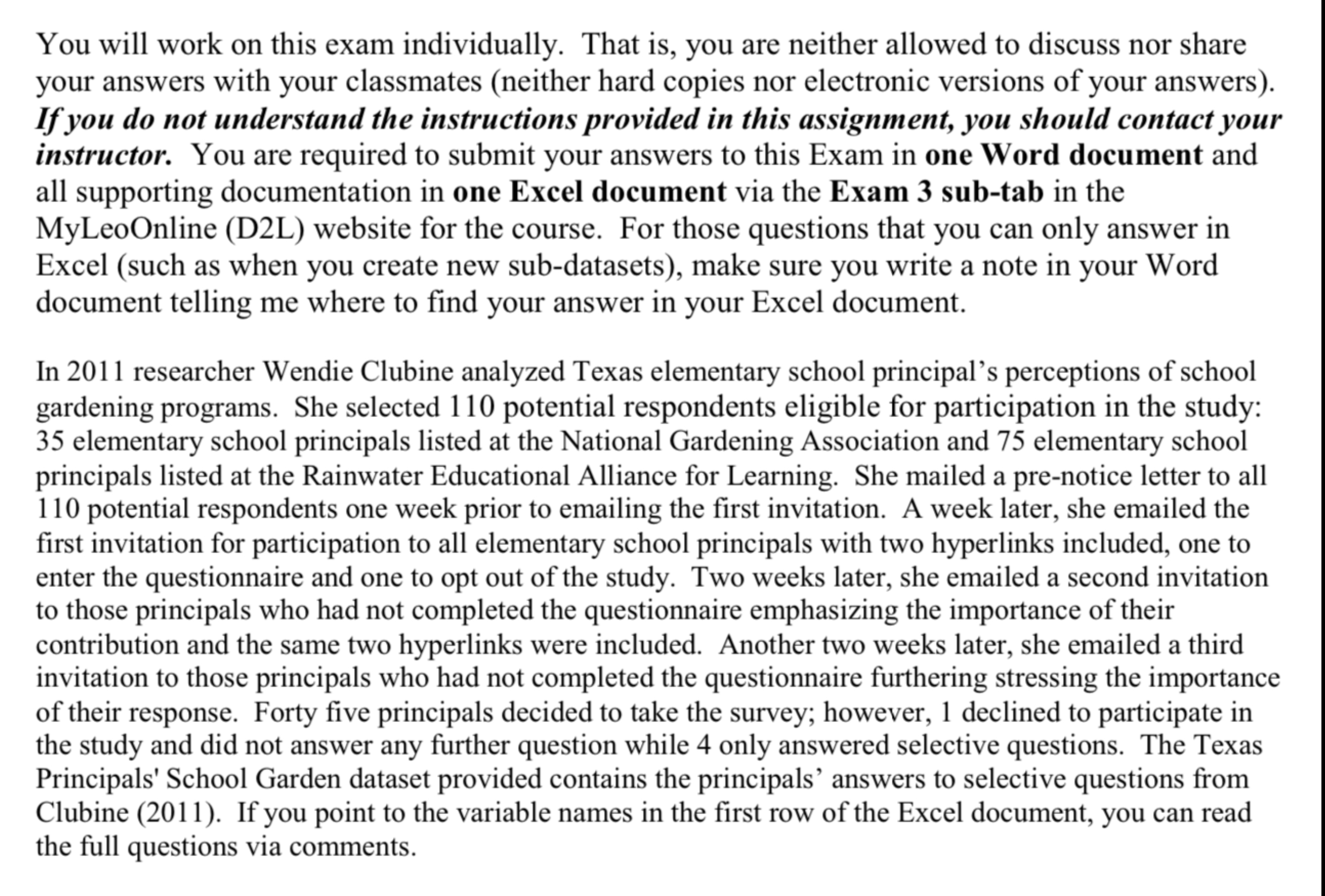 Solved You will work on this exam individually. That is, | Chegg.com