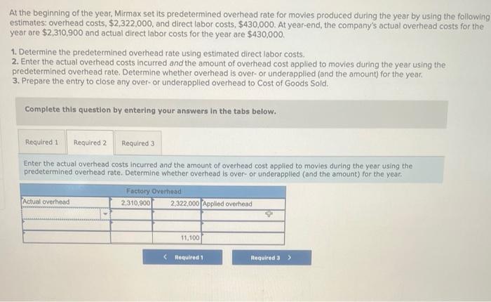 Solved i have tried inserting in both overapplied and | Chegg.com