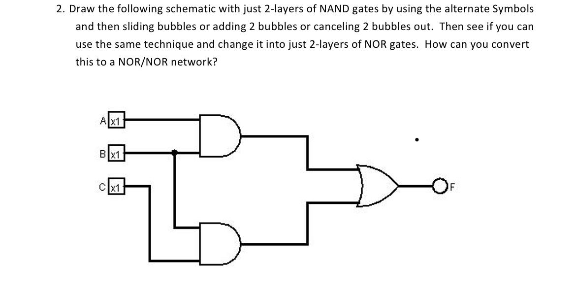 Solved Draw the following schematic with just 2-layers of | Chegg.com