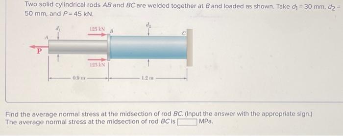 Solved Two Solid Cylindrical Rods AB And BC Are Welded | Chegg.com