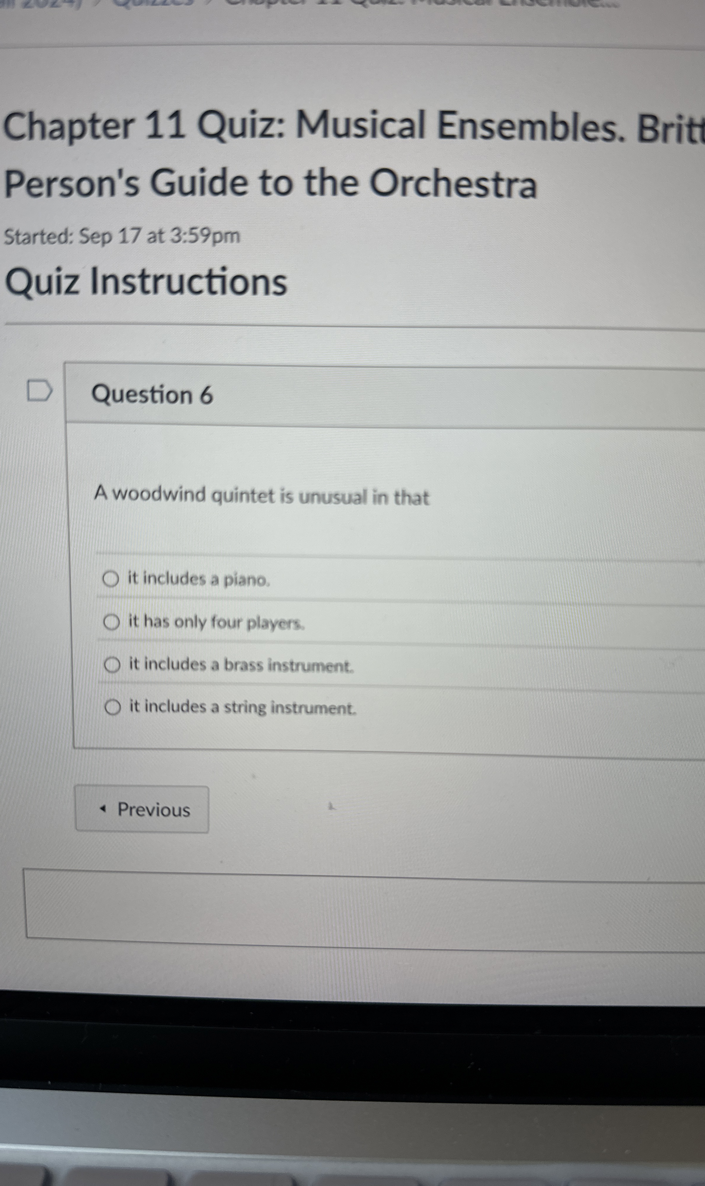 Solved Question 6A woodwind quintet is unusual in thatit