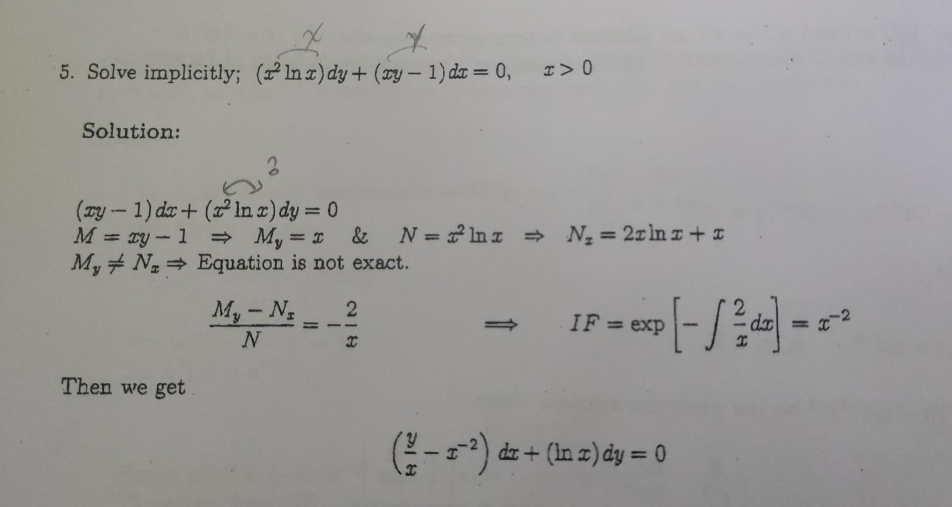 integration of x 2 lnx 2
