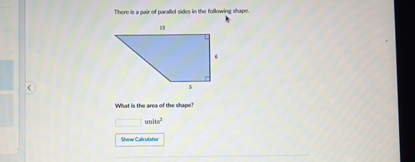 how to find the area of a shape with 2 parallel sides