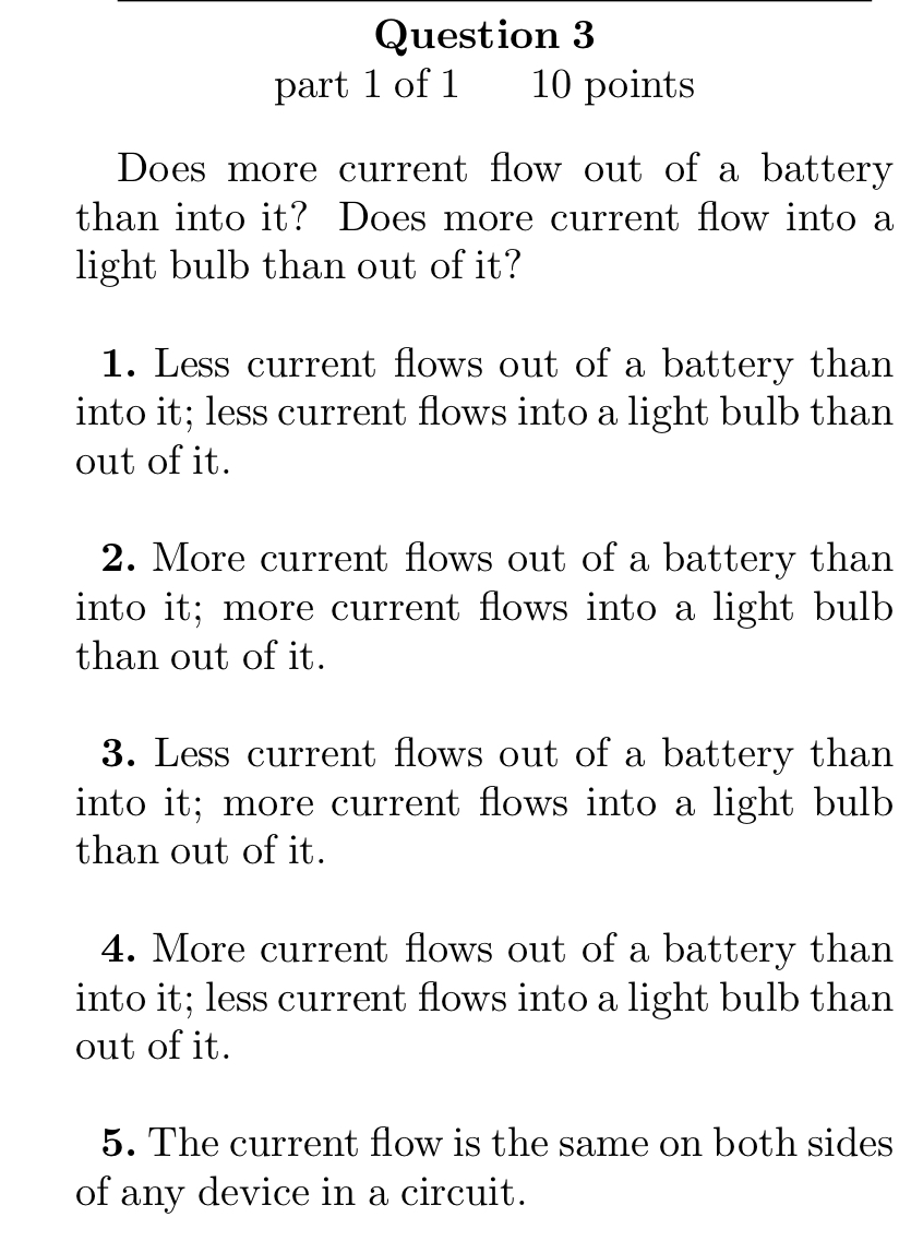 Solved Question 3 ﻿part 1 ﻿of 1,10 ﻿points Does more current 