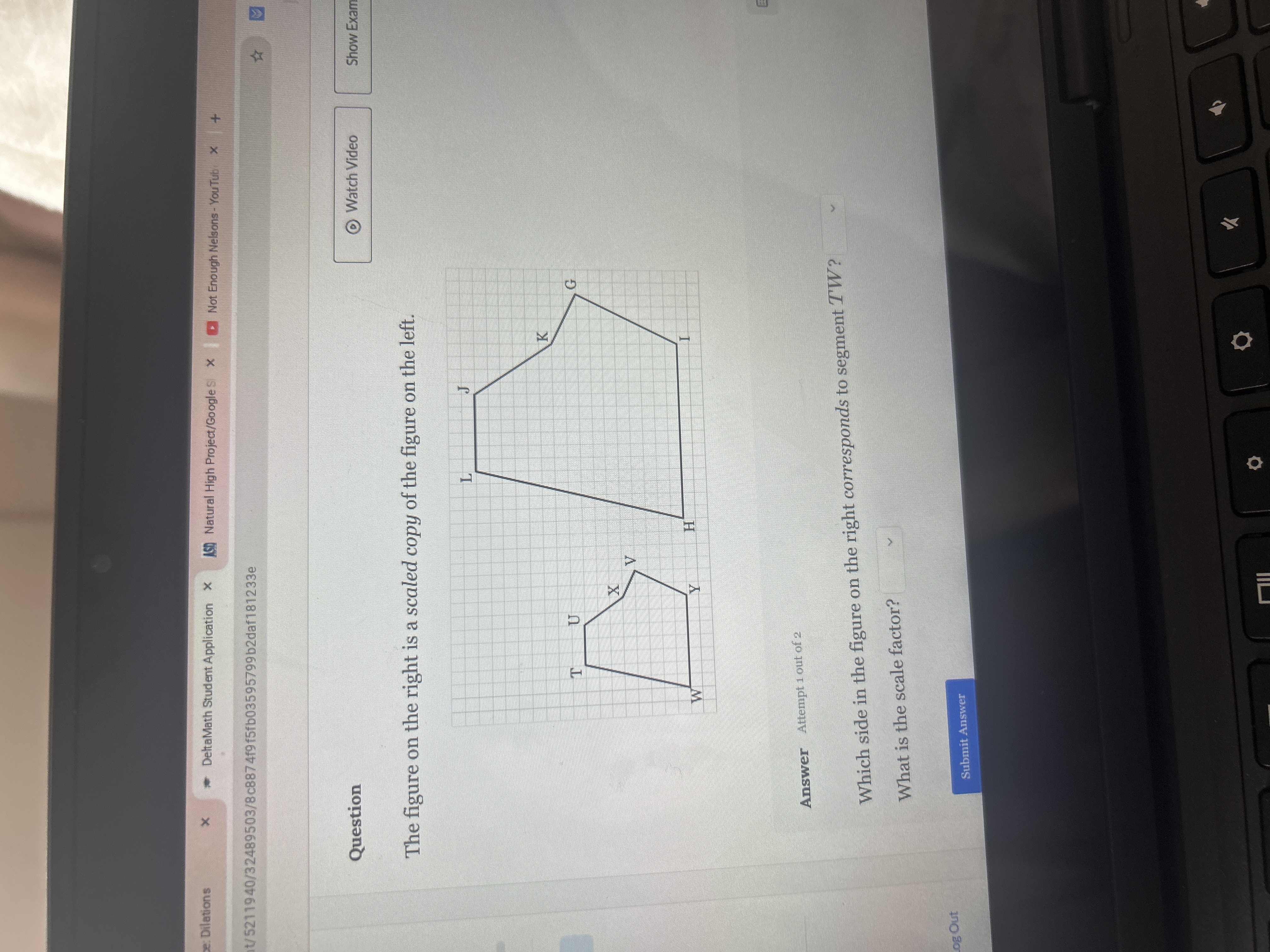 Solved The figure on the right is a scaled copy of the | Chegg.com