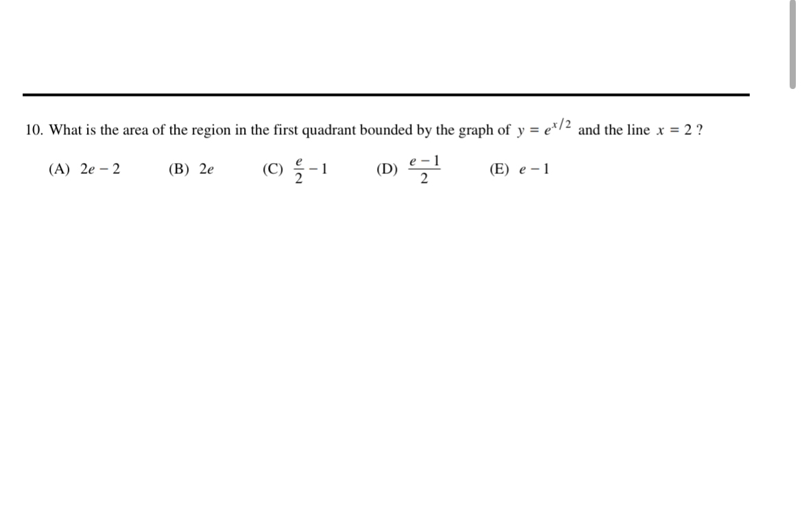 Solved What Is The Area Of The Region In The First Quadrant 