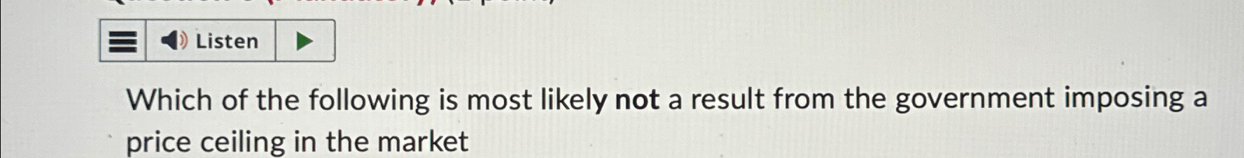 Solved Which of the following is most likely not a result | Chegg.com