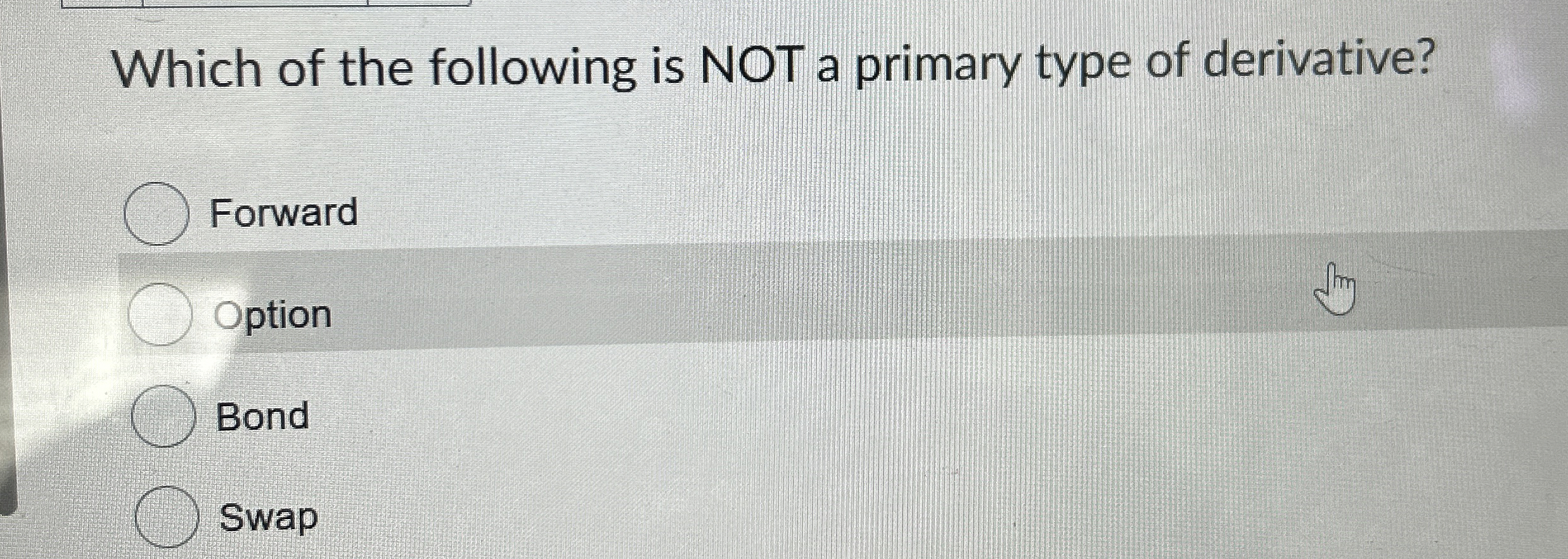 Solved Which of the following is NOT a primary type of | Chegg.com