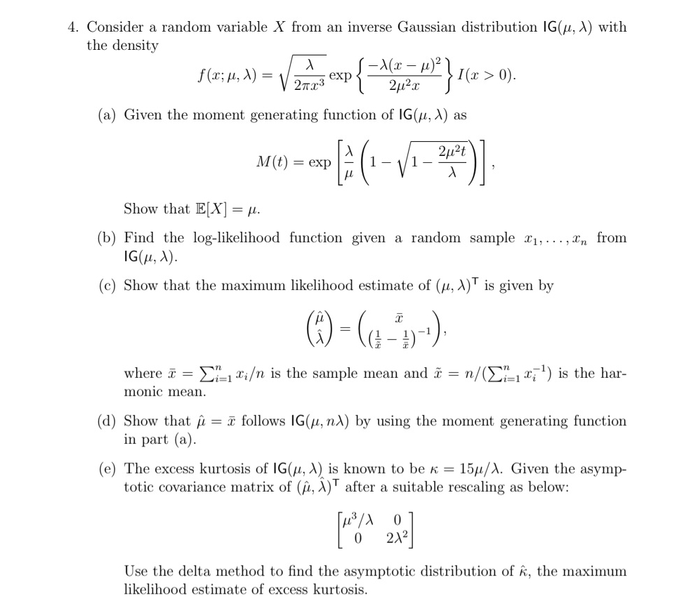 Solved Consider a random variable x ﻿from an inverse | Chegg.com