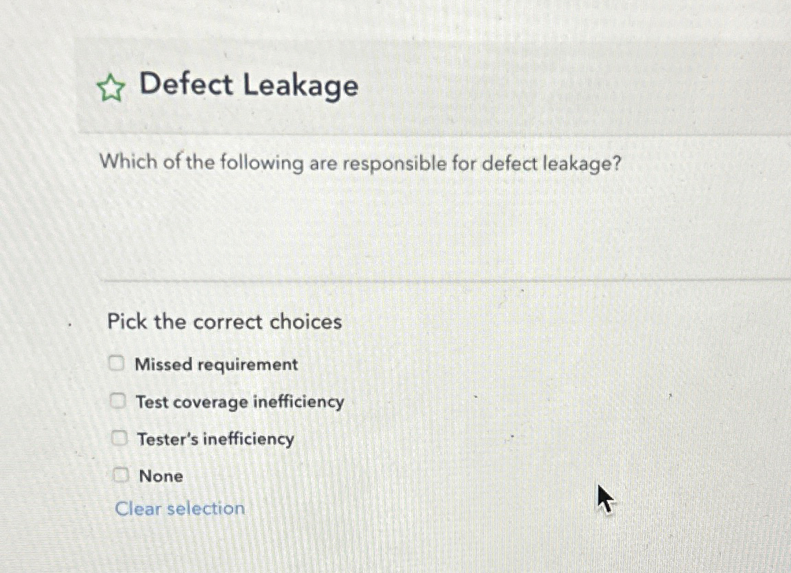 Solved Defect LeakageWhich of the following are responsible | Chegg.com