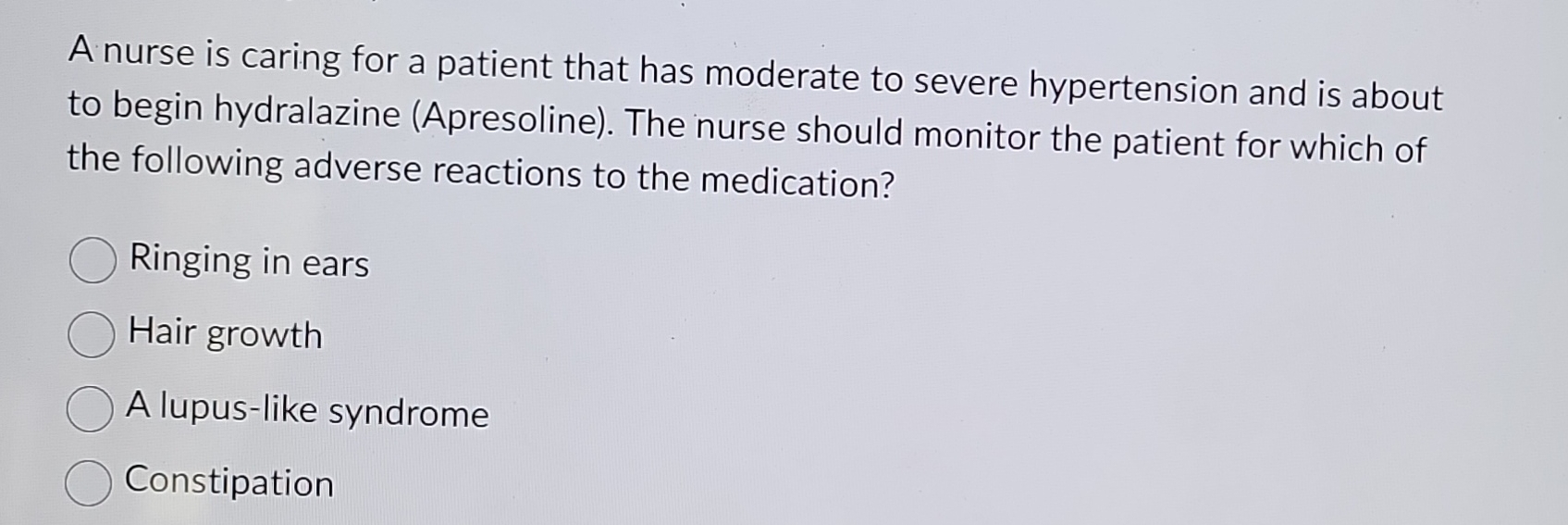 Solved A nurse is caring for a patient that has moderate to | Chegg.com