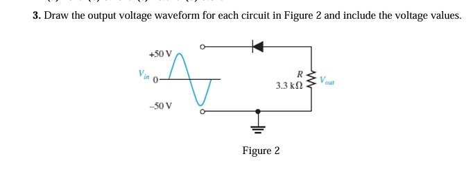 Solved Draw the output voltage waveform for each circuit in | Chegg.com