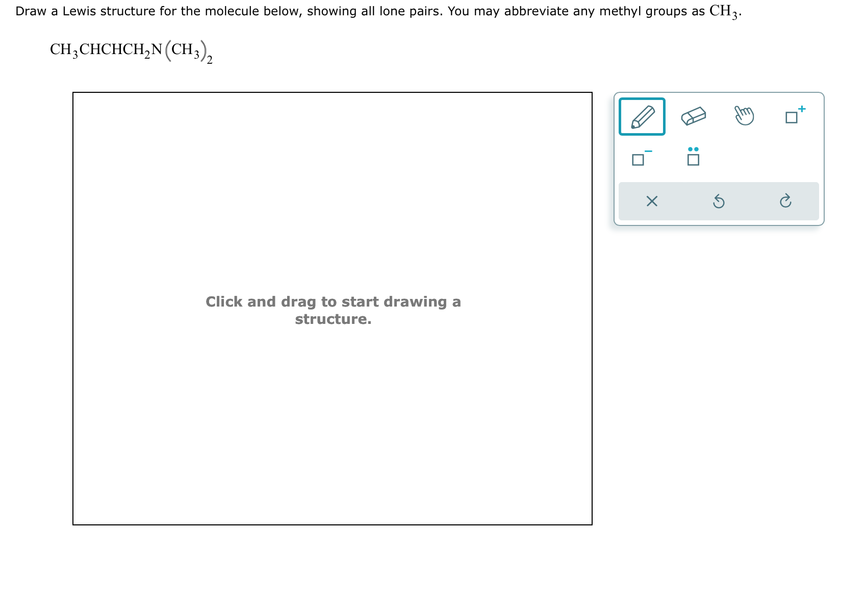 Solved Draw a Lewis structure for the molecule below, | Chegg.com
