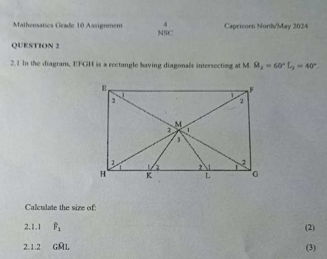 Solved Mathematics Grade 10 ﻿Assignment 4 ﻿Capricorn | Chegg.com