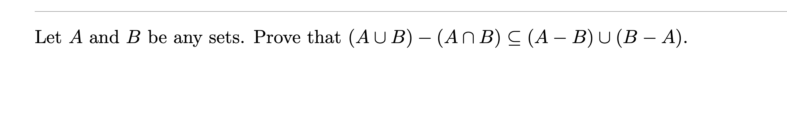 Solved Let A And B ﻿be Any Sets. Prove That | Chegg.com