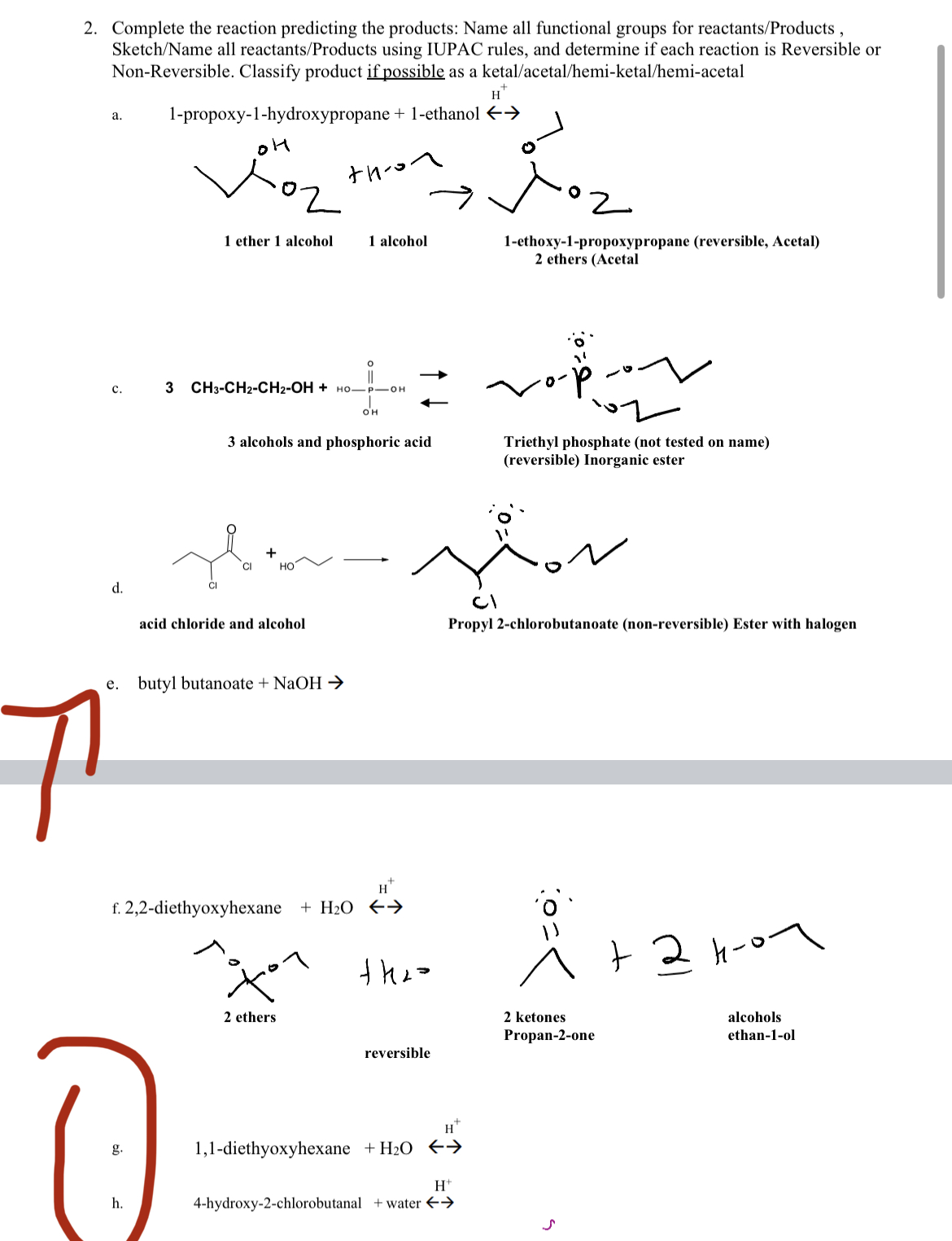 Solved Complete the reaction predicting the products: Name | Chegg.com